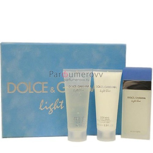 DOLCE & GABBANA LIGHT BLUE edt (w) 50ml+50ml b/l+50 sh/g DOLCE & GABBANA LIGHT BLUE edt (w) 50ml+50ml b/l+50 sh/g