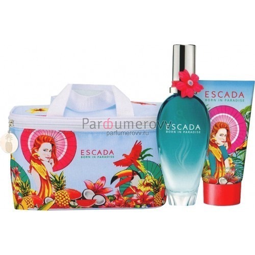 ESCADA BORN IN PARADISE edt (w) 100ml+150ml b/l+cooler pouch ESCADA BORN IN PARADISE edt (w) 100ml+150ml b/l+cooler pouch