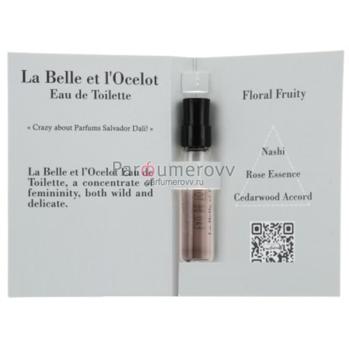 SALVADOR DALI LA BELLE ET L'OCELOT edt (w) 2ml пробник SALVADOR DALI LA BELLE ET L'OCELOT edt (w) 2ml пробник