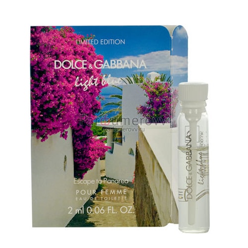 DOLCE & GABBANA LIGHT BLUE ESCAPE TO PANAREA edt (w) 2ml пробник DOLCE & GABBANA LIGHT BLUE ESCAPE TO PANAREA edt (w) 2ml пробник
