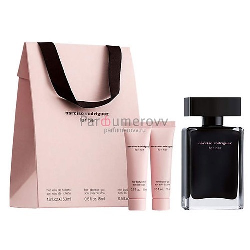 NARCISO RODRIGUEZ FOR HER edt (w) 50ml + 15ml sh/g + 15ml b/l