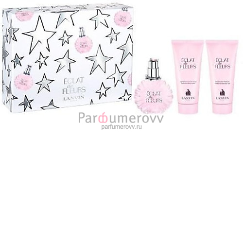LANVIN ECLAT FLEURS edp (w) 100ml + 100ml b/l + 100ml sh/g LANVIN ECLAT FLEURS edp (w) 100ml + 100ml b/l + 100ml sh/g