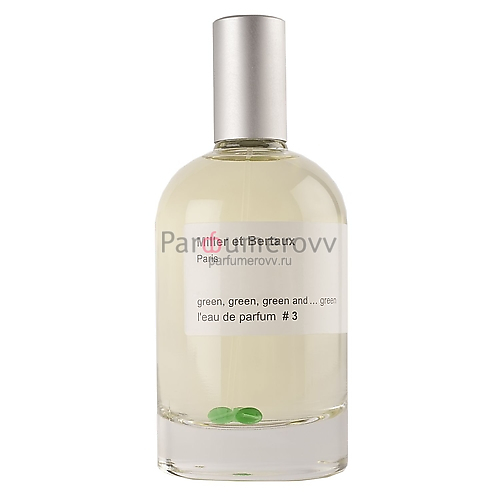 MILLER ET BERTAUX #3 GREEN, GREEN, GREEN AND... GREEN edp 100ml TESTER MILLER ET BERTAUX #3 GREEN, GREEN, GREEN AND... GREEN edp 100ml TESTER