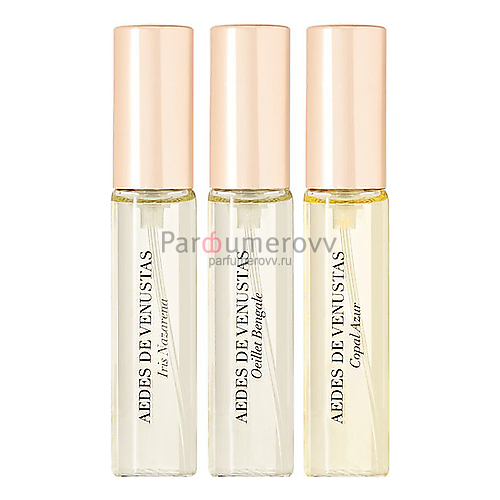 AEDES DE VENUSTAS DECOUVERTE set IRIS NAZARENA+ OEILLET BENGALE+ COPAL AZUR edp 3*10ml AEDES DE VENUSTAS DECOUVERTE set IRIS NAZARENA+ OEILLET BENGALE+ COPAL AZUR edp 3*10ml